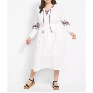 NWT Lane Bryant embroidered midi dress size 24